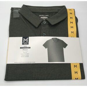 Members Mark Favorite Men’s Super Soft Polo Green Size‎ Medium Short Sleeve